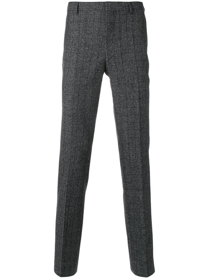 A Kind Of Guise Checked Tailored Trousers - Black