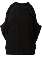 Iro Cold Shoulder Top, Women's, Size: 40, Black, Viscose/nylon