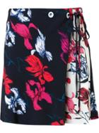 Thakoon Floral Print Wrap Mini Skirt
