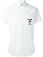 Moschino Embroidered Pocket Shirt, Men's, Size: 16, White, Cotton