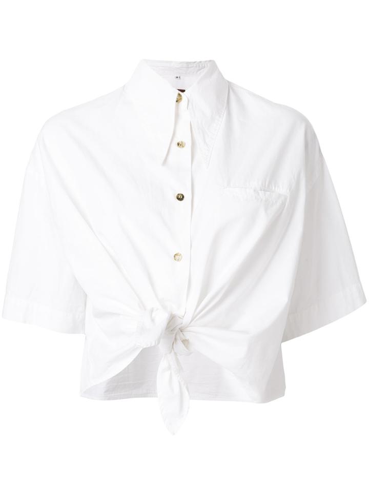Romeo Gigli Vintage Boxy Cropped Shirt - White