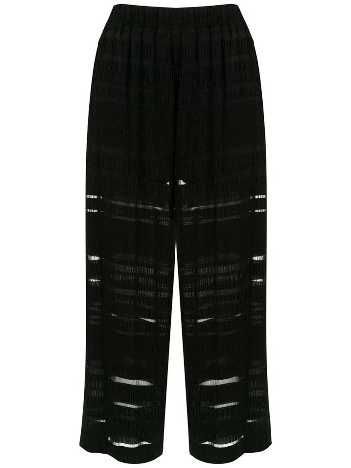 À La Garçonne Ana Ruga Cropped Trousers - Black