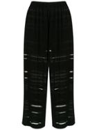 À La Garçonne Ana Ruga Cropped Trousers - Black
