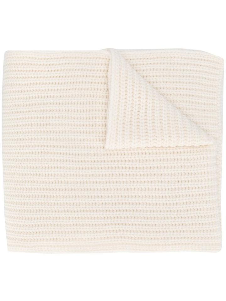 Iris Von Arnim Chunky Cashmere Scarf - White