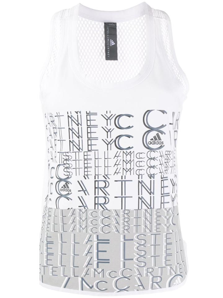 Adidas By Stella Mcmartney Printed Logo Vest - White