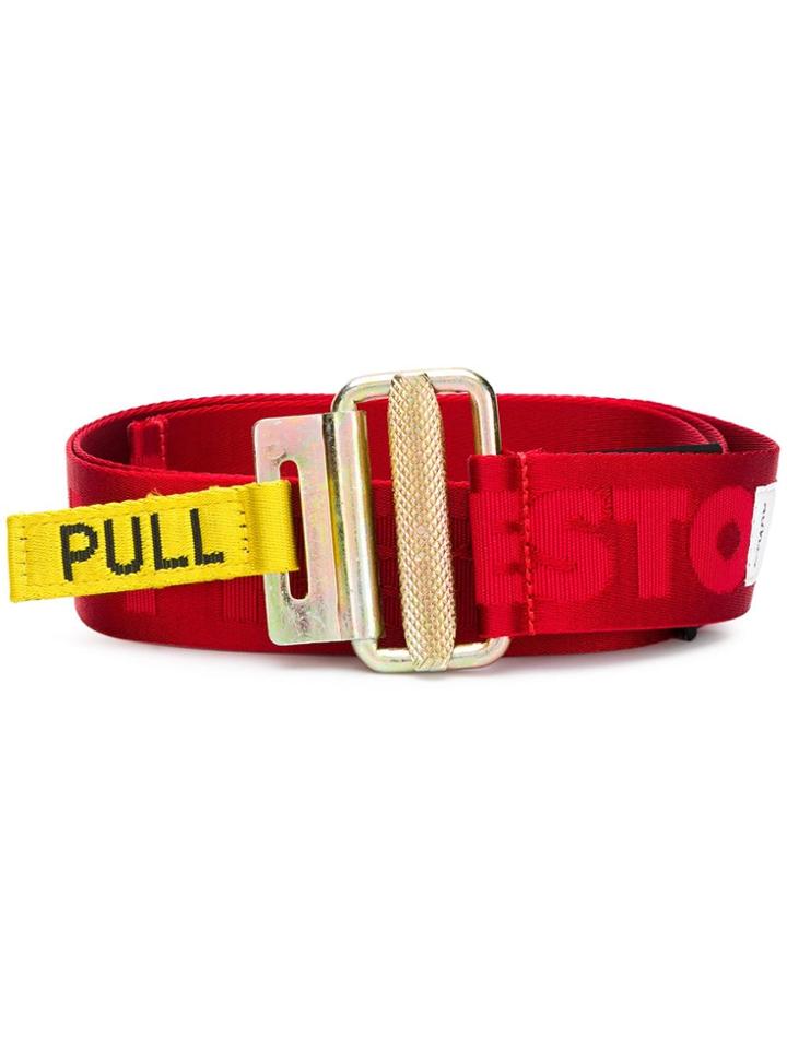 Heron Preston Slogan Buckle Belt - Red