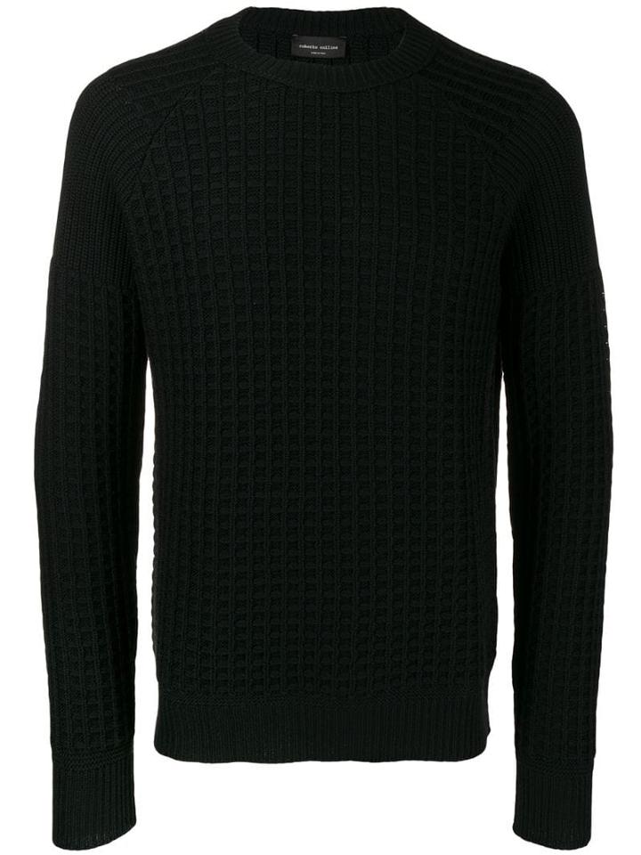 Roberto Collina Waffle Knit Sweatshirt - Black