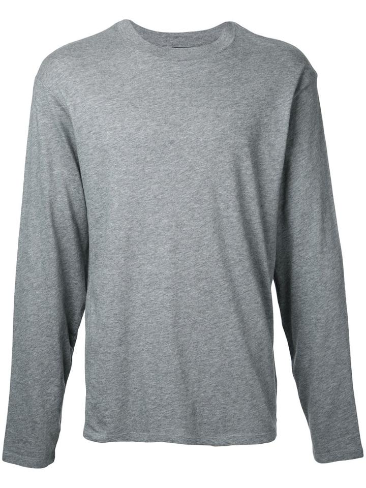 T By Alexander Wang Longsleeved T-shirt, Men's, Size: Small, Grey, Cotton