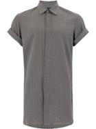 Ann Demeulemeester Striped Longline Shirt - Grey