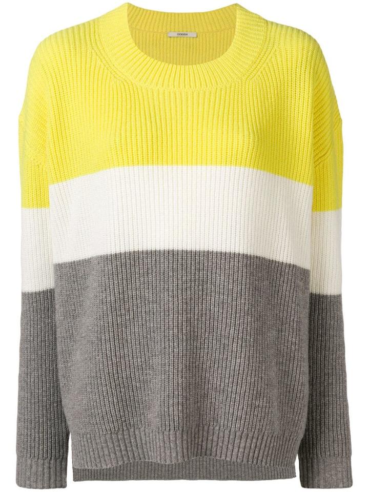 Odeeh Colour Block Jumper - Yellow & Orange
