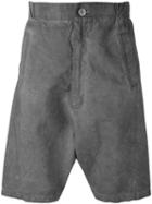 10sei0otto Side Pockets Shorts, Men's, Size: Small, Grey, Cotton/linen/flax