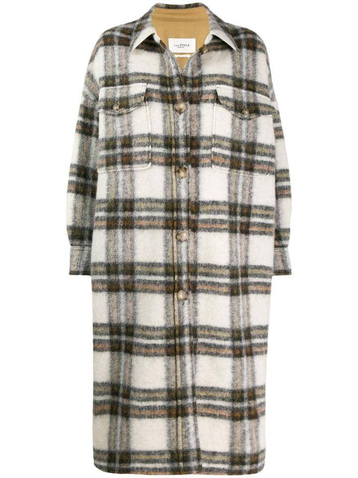 Isabel Marant Étoile Plaid Flannel Coat - Green