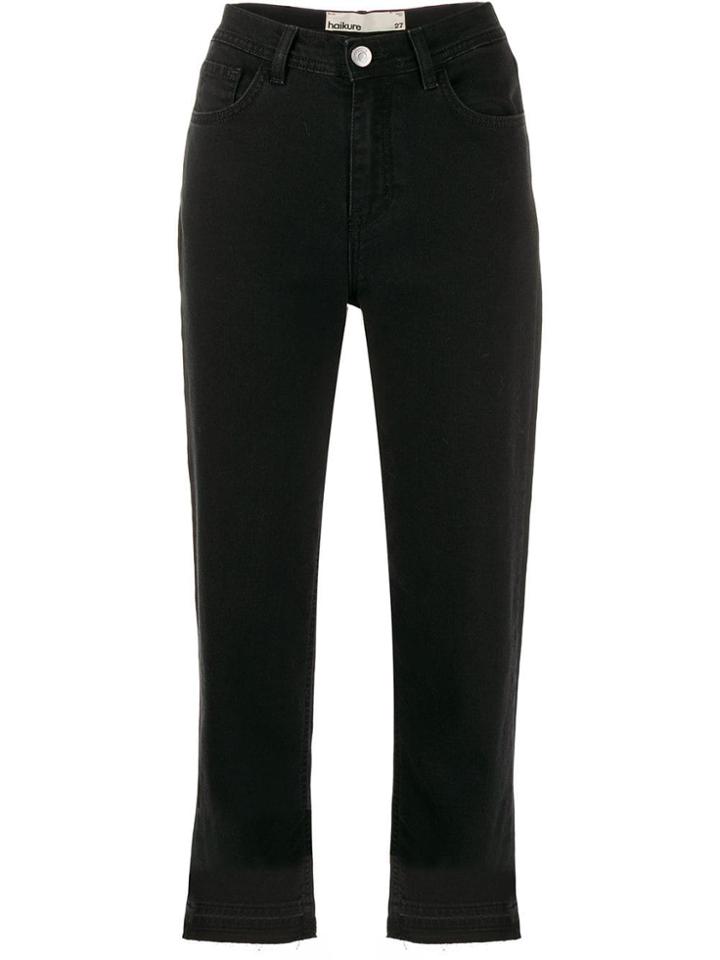 Haikure Cropped Denim Jeans - Black