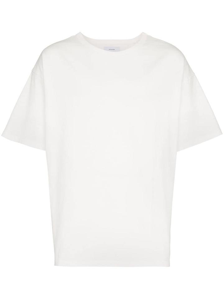 Facetasm Box Fit Striped Cotton T-shirt - White