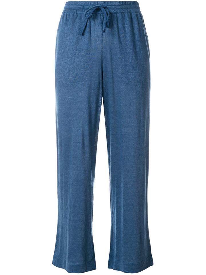 Majestic Filatures Cropped Track Pants - Blue
