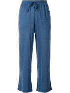 Majestic Filatures Cropped Track Pants - Blue