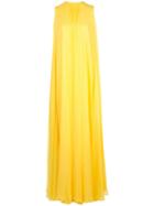 Carolina Herrera Ruched-detail Silk Gown - Yellow