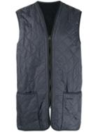 Barbour Quilted Longline Gilet - Blue