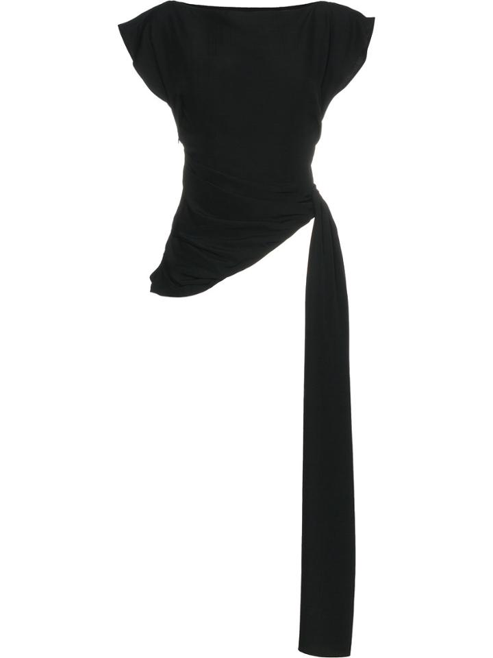 Jacquemus Le Haut Espiral Short Sleeve Cotton Top - Black