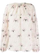Giambattista Valli Floral Embroidery Blouse - Neutrals