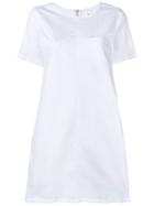 Current/elliott Frayed Shirt Dress, Women's, Size: 3, White, Cotton/spandex/elastane