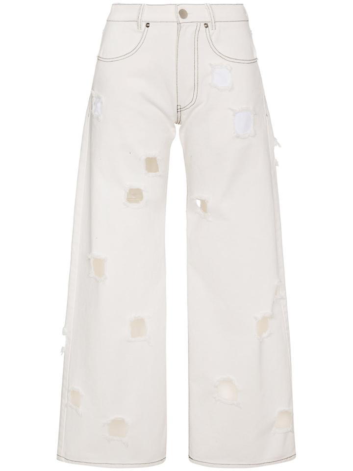 Rejina Pyo White Mia Cut Out Straight Jeans