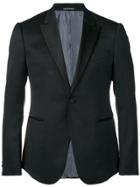 Emporio Armani Micro Check Tuxedo Jacket - Blue