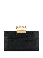 Alexander Mcqueen Four Ring Clutch - Black
