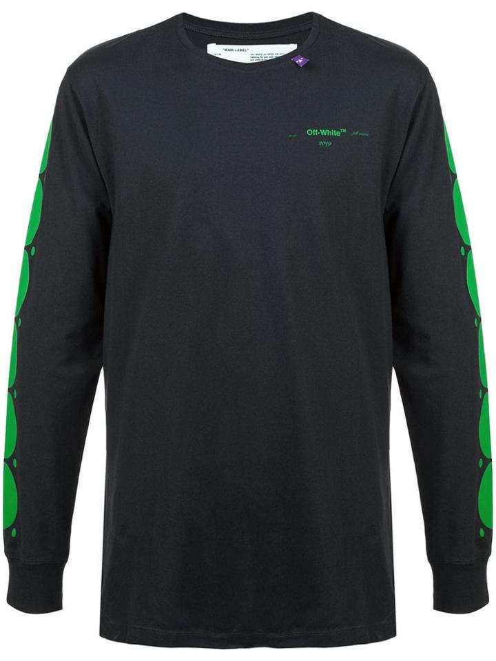 Off-white Arrows Print Longsleeved T-shirt - Black