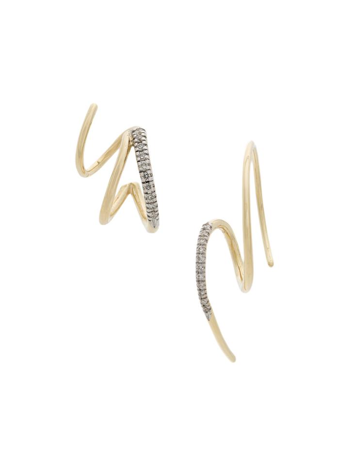 Maria Black Racer / Fury Set Of Diamond Earrings - Metallic