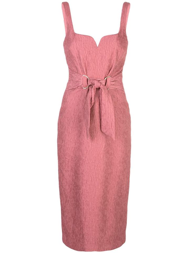 Rebecca Vallance Tie-waist Textured Dress - Pink