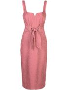 Rebecca Vallance Tie-waist Textured Dress - Pink
