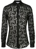Moschino - Sheer Lace Shirt - Men - Polyamide/rayon - 39, Black, Polyamide/rayon