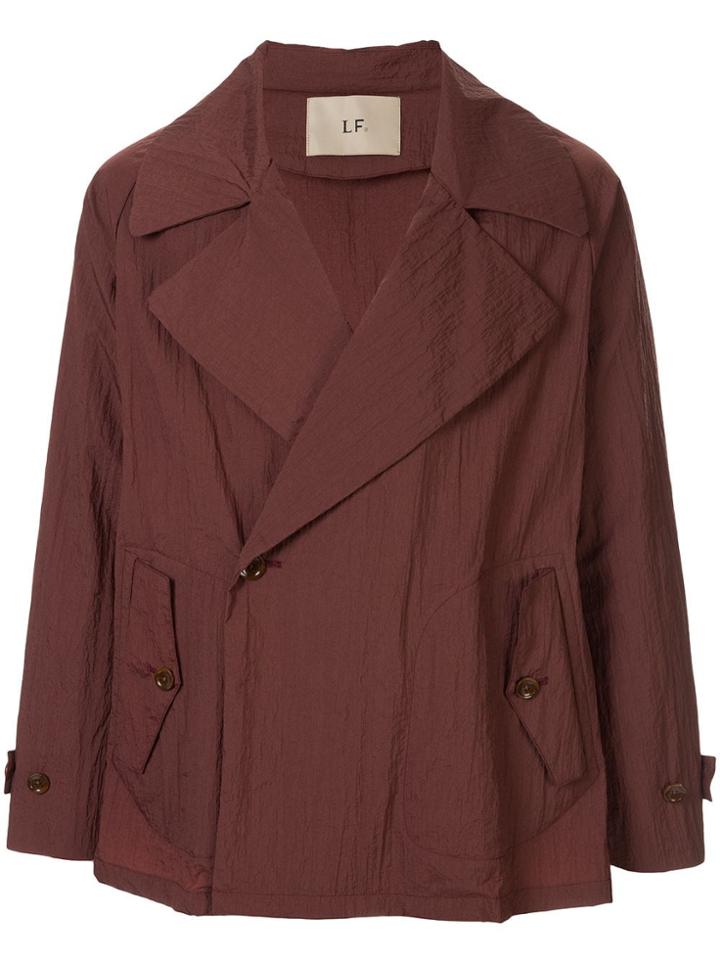 Loveless Double-breasted Shell Jacket - Red