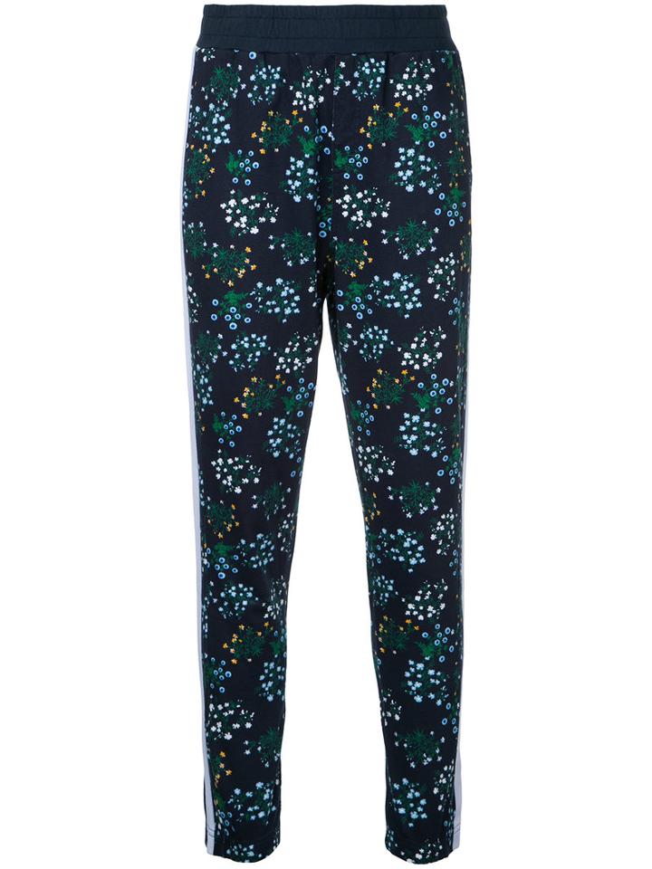 The Upside - Floral Print Track Pants - Women - Cotton - S, Blue, Cotton