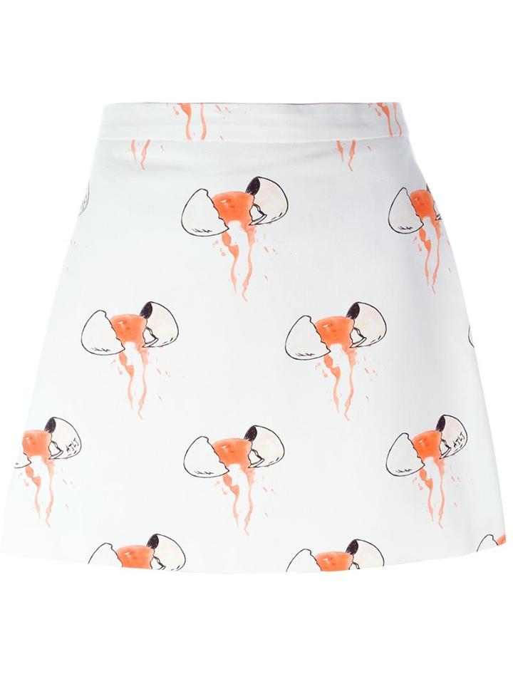 Au Jour Le Jour Egg Print Mini Skirt