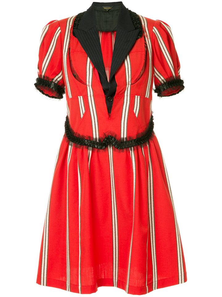 Comme Des Garçons Vintage Striped Dress - Red