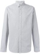 Ami Alexandre Mattiussi Pinstriped Shirt, Men's, Size: 42, Black, Cotton