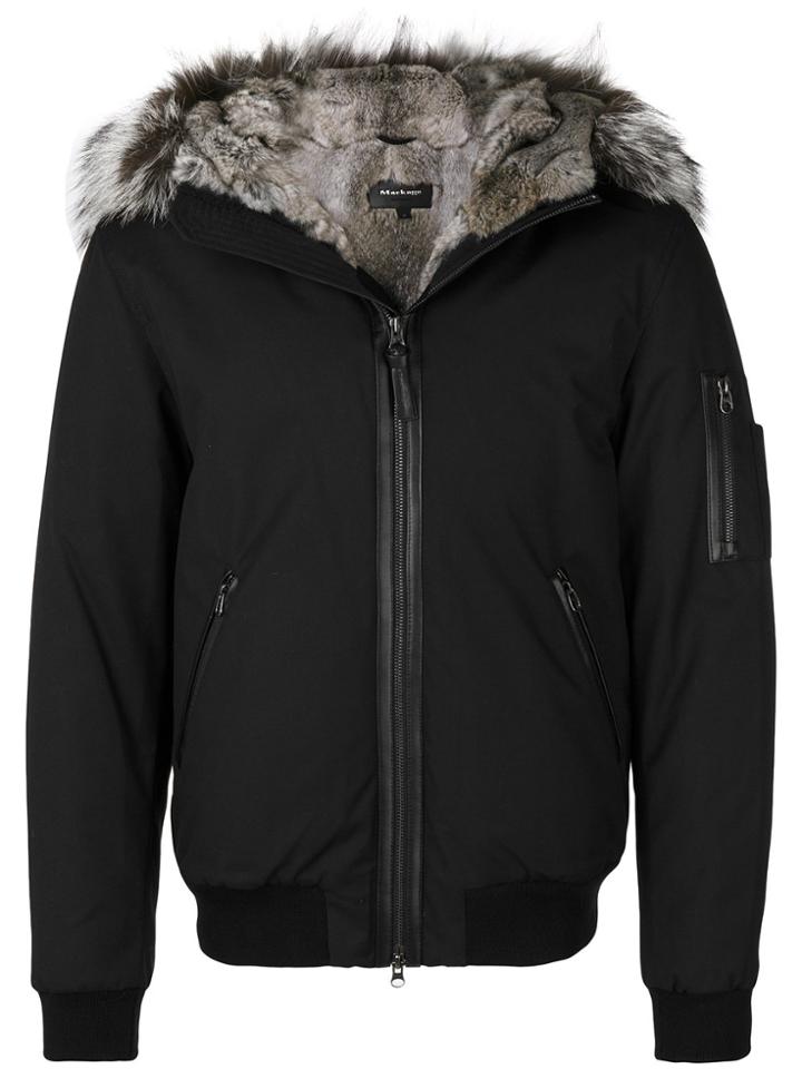 Mackage Fur Trimmed Hooded Jacket - Black