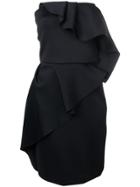 Lanvin Ruffle Bustier Dress - Black