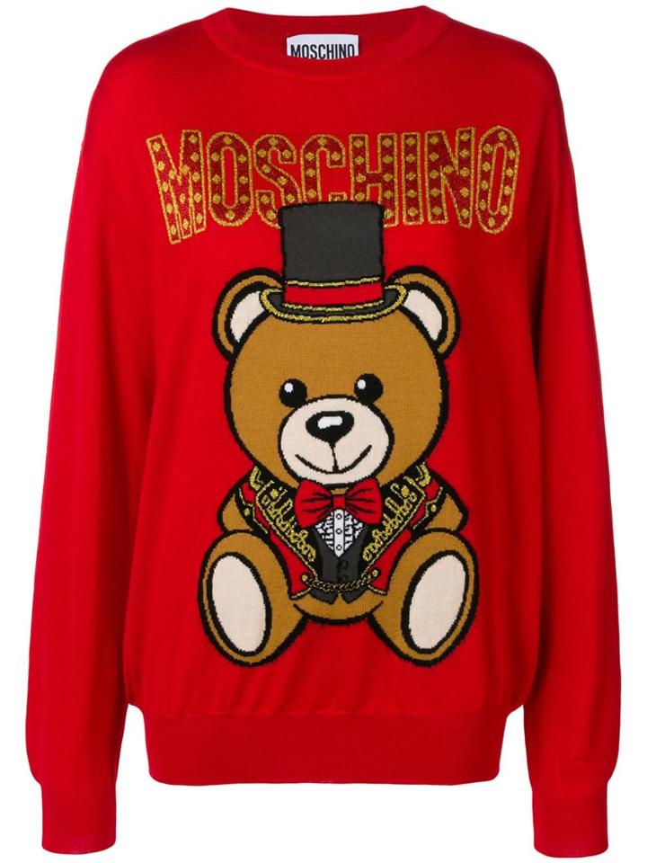 Moschino Toy Bear Jumper - Red