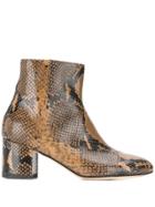 Paris Texas Snake Print Boots - Brown