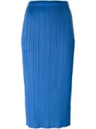Pleats Please By Issey Miyake Pleated Midi Pencil Skirt