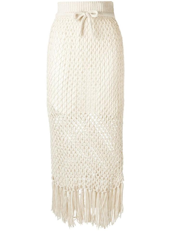 Osklen Knitted Midi Skirt - Neutrals