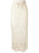 Osklen Knitted Midi Skirt - Neutrals