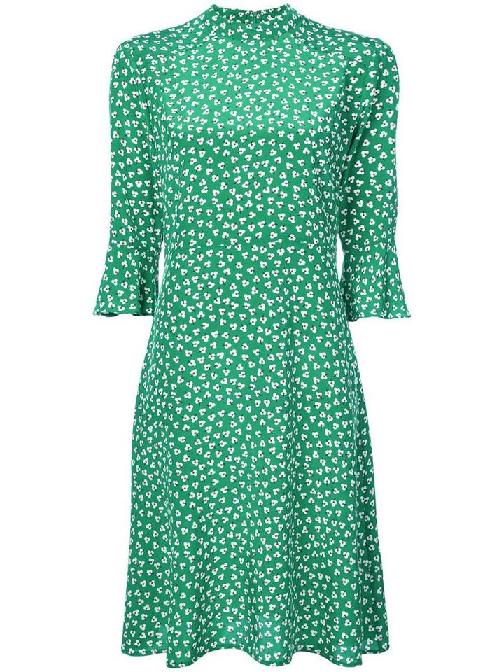 Hvn Printed Day Dress - Green