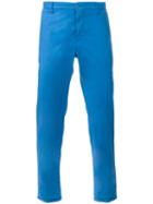 Etro Slim-fit Chinos, Men's, Size: 52, Blue, Cotton/spandex/elastane