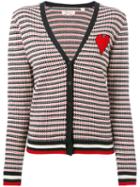 Chinti And Parker - Jacquard Heart Cardigan - Women - Cashmere - S, Blue, Cashmere