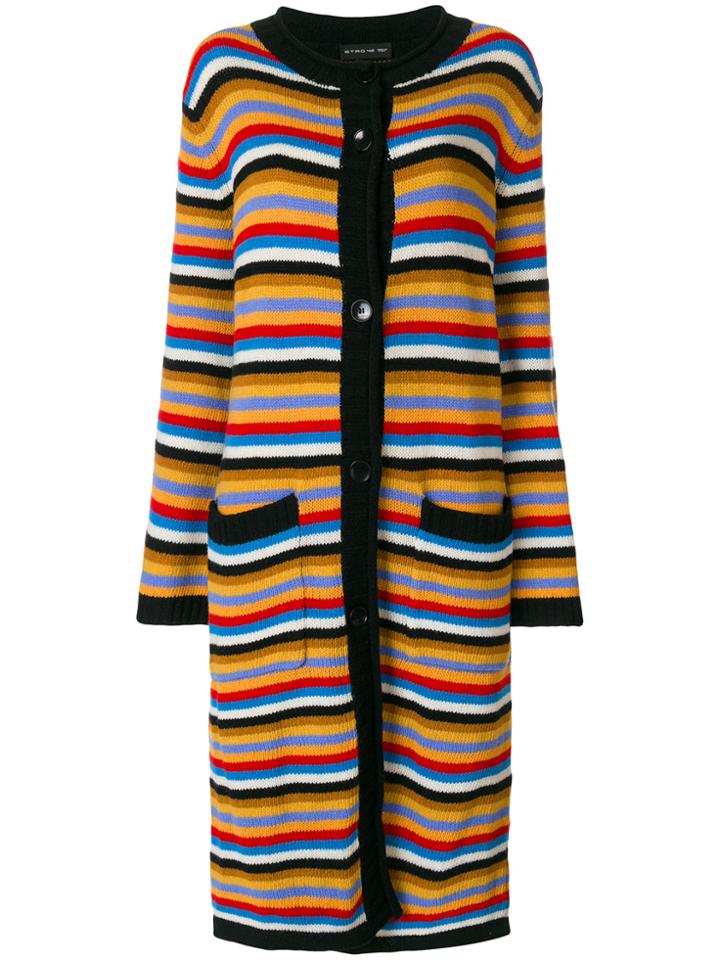 Etro Long Striped Cardigan - Multicolour