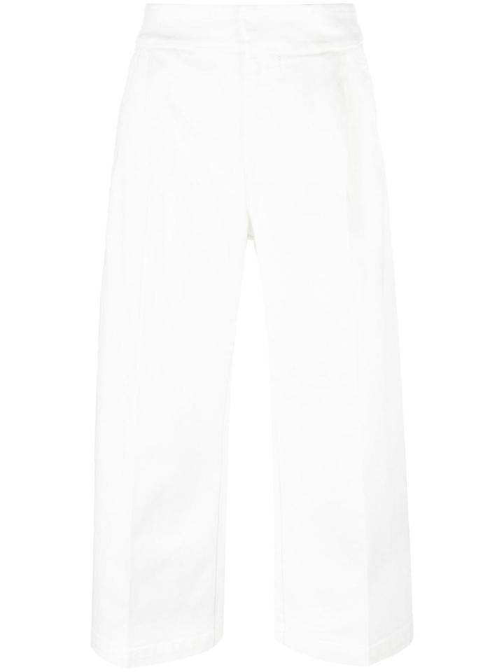 Marni Cropped Wide Leg Trousers - White